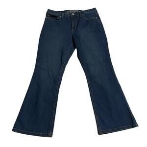 Gloria Vanderbilt Womens Jeans Size 10 Kick Boot Crop Mid Rise Dark Wash Zip Fly